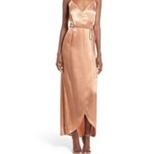 Rose gold satin dress